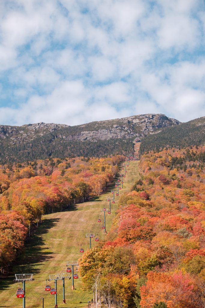 Fall foliage, Stowe, Vermont, New England, USA
