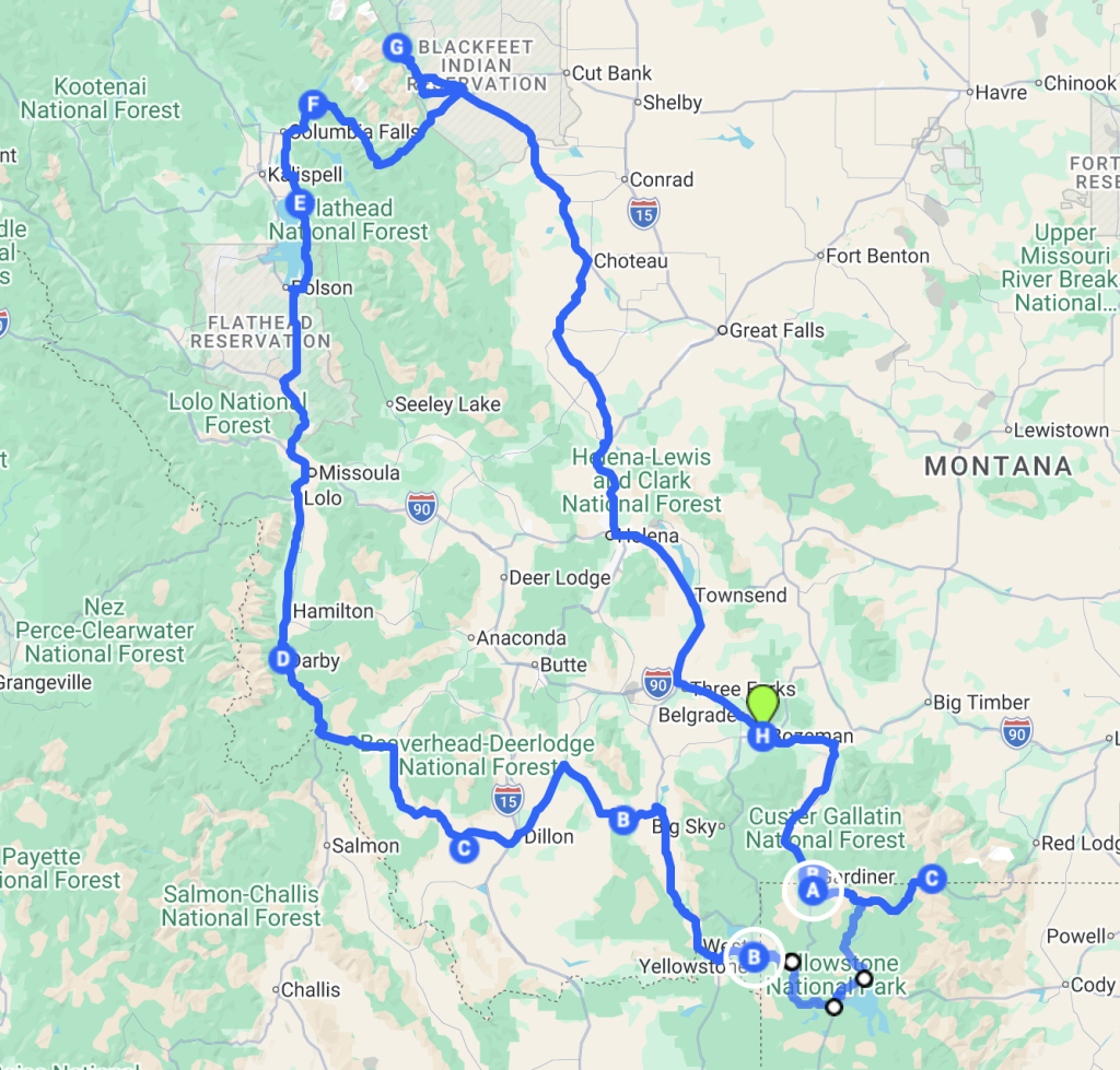 Montana road trip itinerary